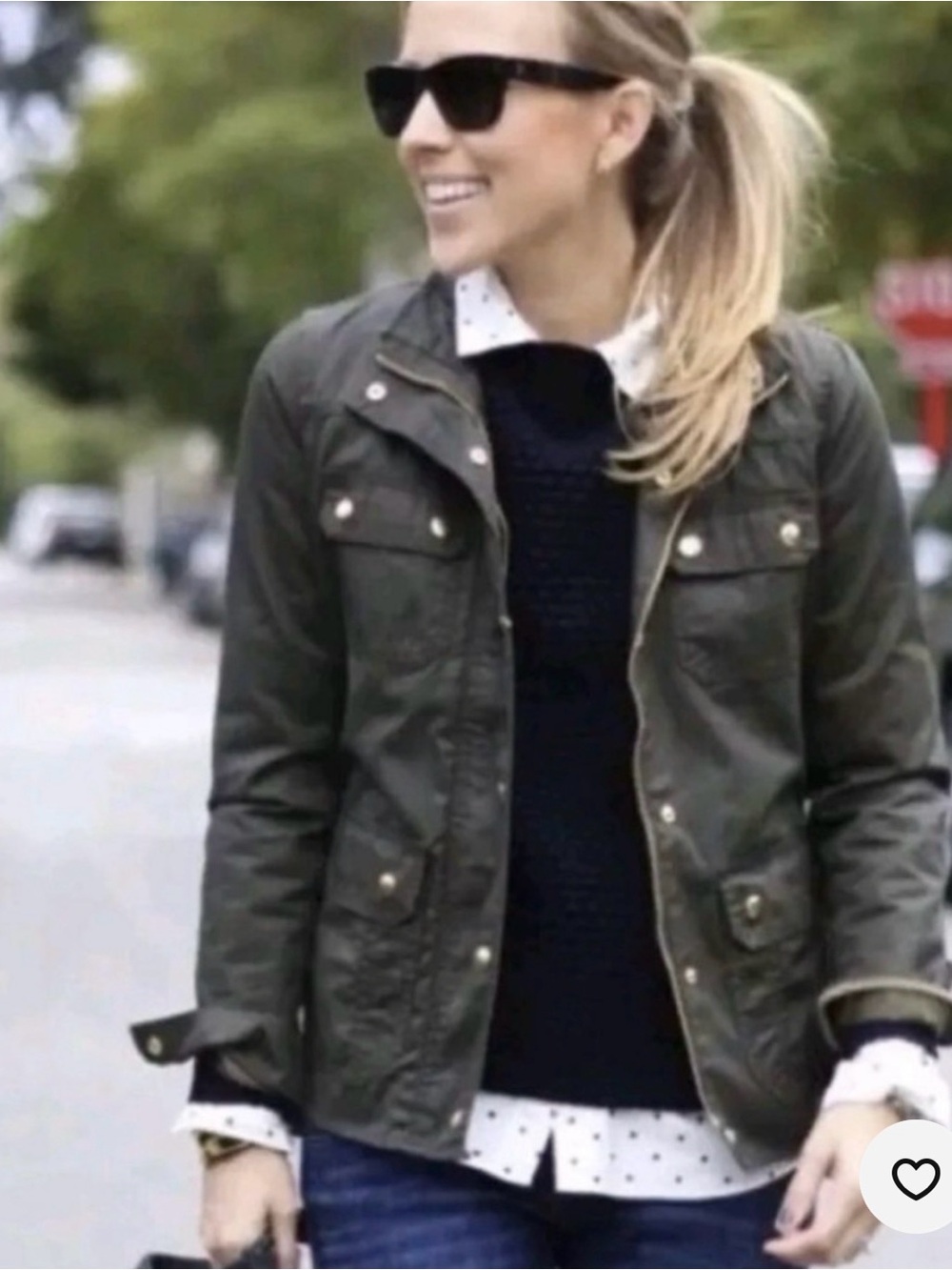 J. Crew Olive Utility Jacket with Button Flap Pockets